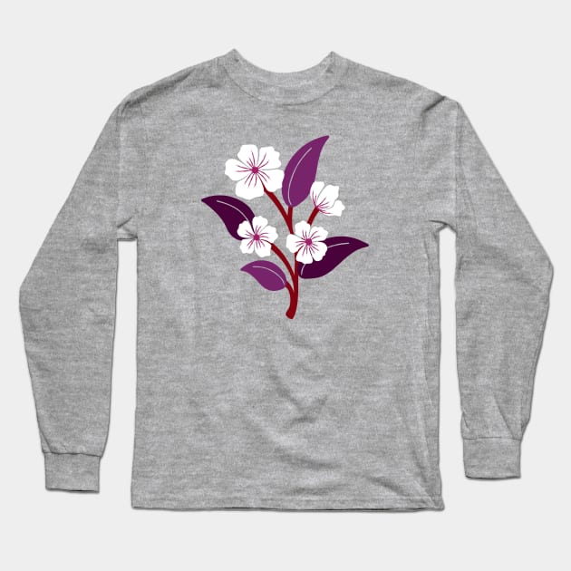 Boho floral design Long Sleeve T-Shirt by Jennifer Ladd